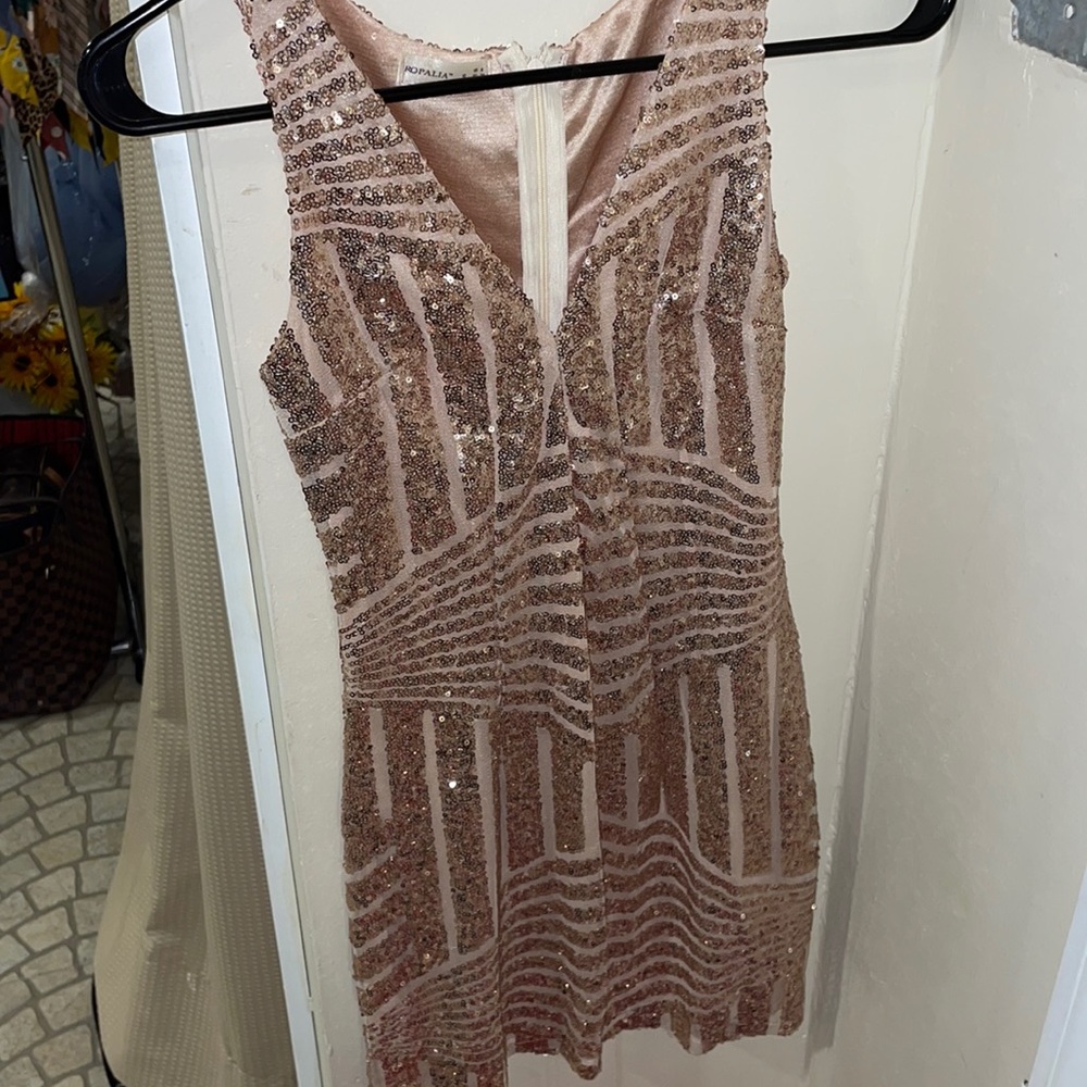 Pink sequence dress